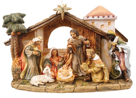 Resin Nativity/Holy Family/Coloured - 5 inch - The Christian Gift Company