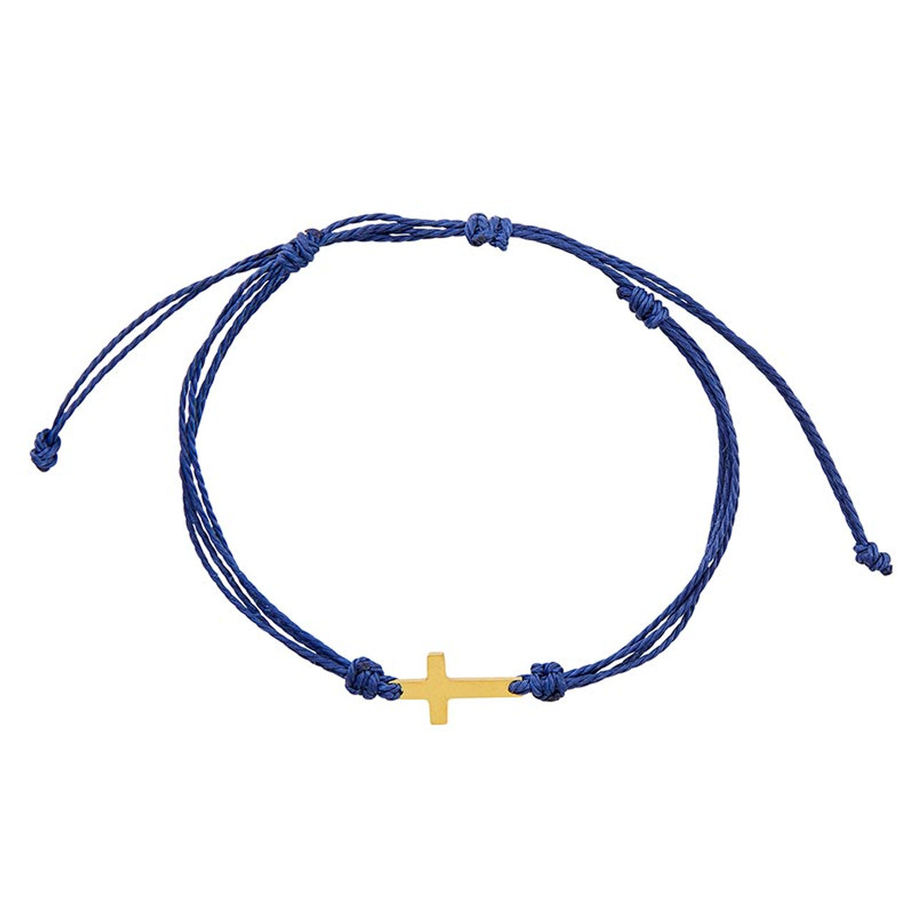Navy Cross Macrame Bracelet - The Christian Gift Company