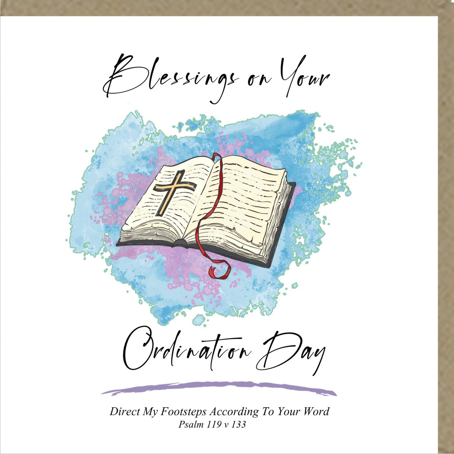 Blessings On Your Ordination Day Greetings Card - The Christian Gift Company