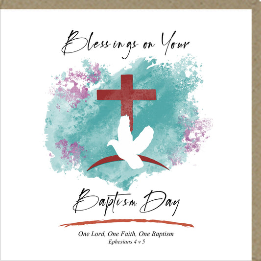 Blessings On Your Baptism Day Greetings Card - The Christian Gift Company