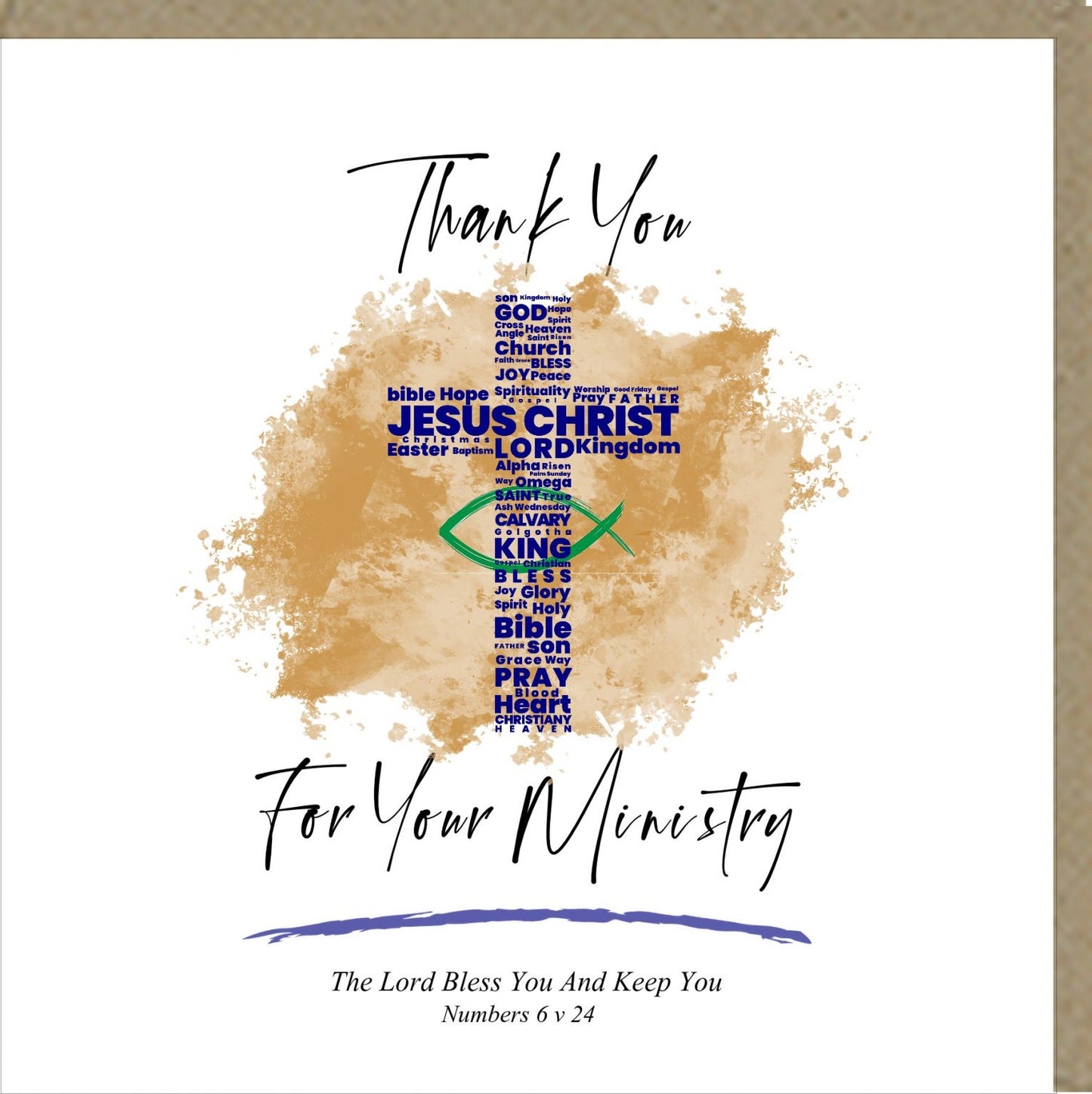 Thank You For Your Ministry Greetings Card - The Christian Gift Company