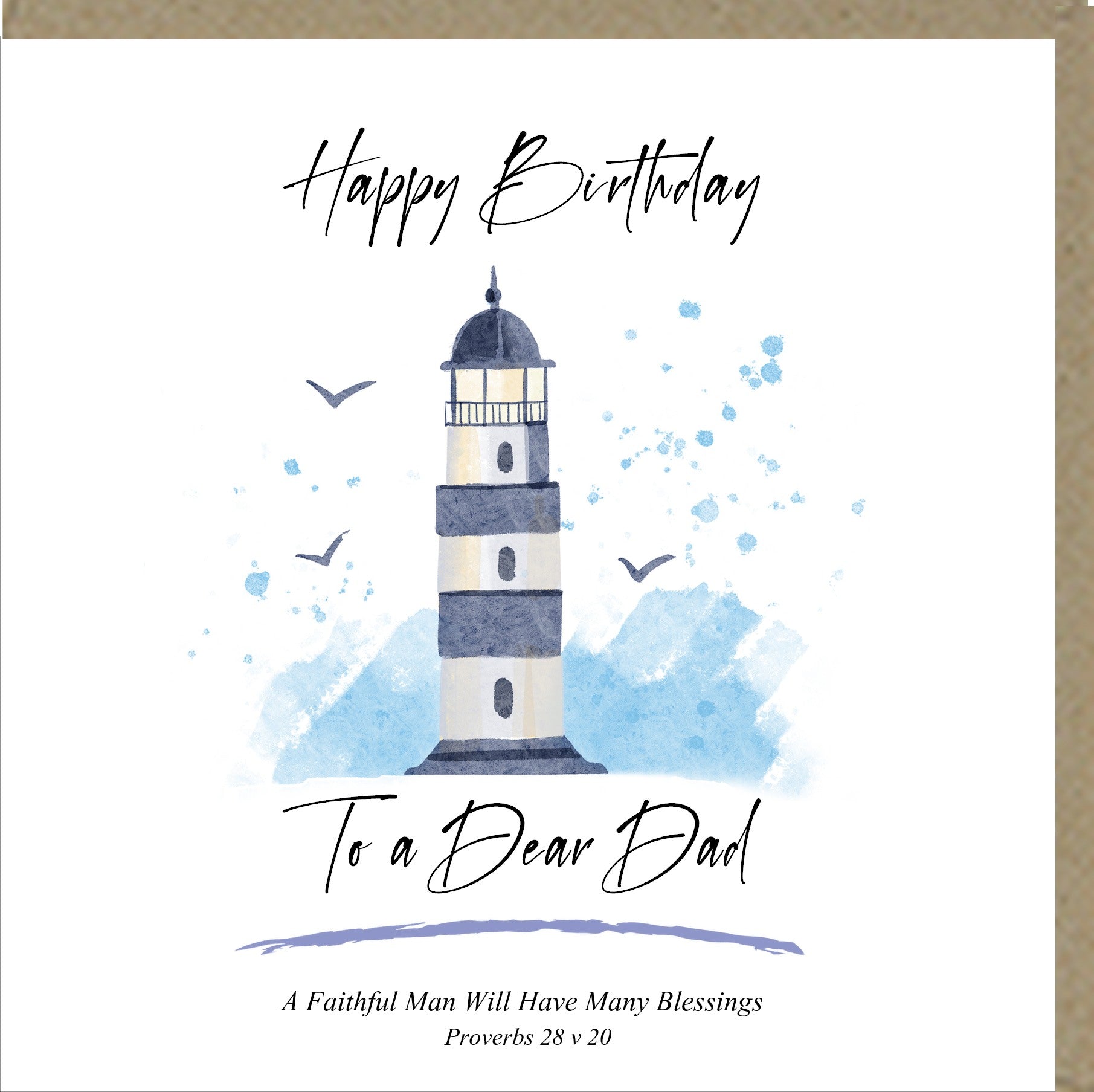 Happy Birthday To A Dear Dad Greetings Card - The Christian Gift Company