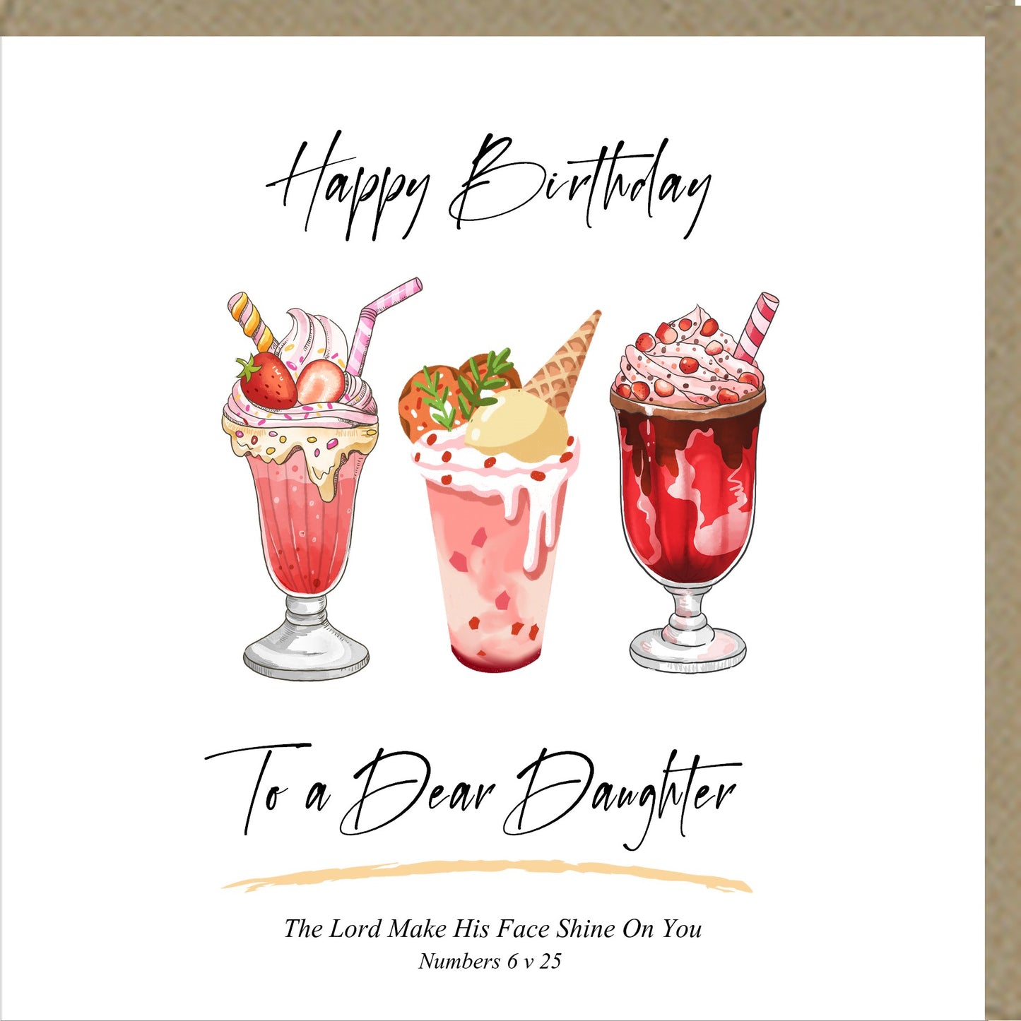 Happy Birthday To A Dear Daughter Greetings Card - The Christian Gift Company