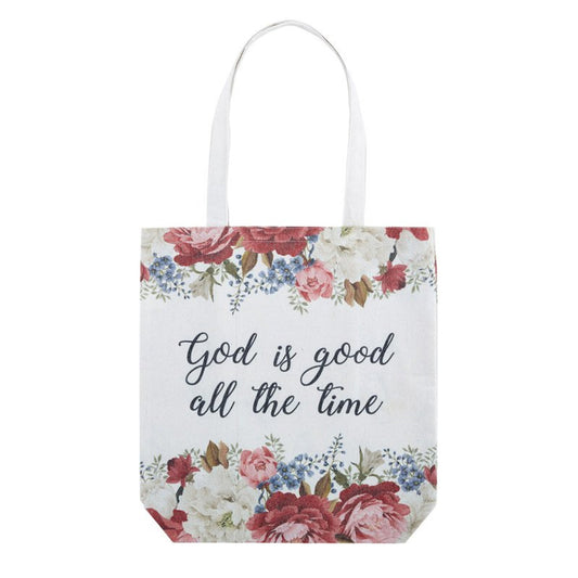 God is Good All the Time Tote Bag with Inside Pocket - The Christian Gift Company
