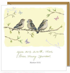 More than sparrows card - The Christian Gift Company