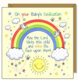 Dedication rainbow card - The Christian Gift Company