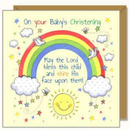 Christening rainbow card - The Christian Gift Company