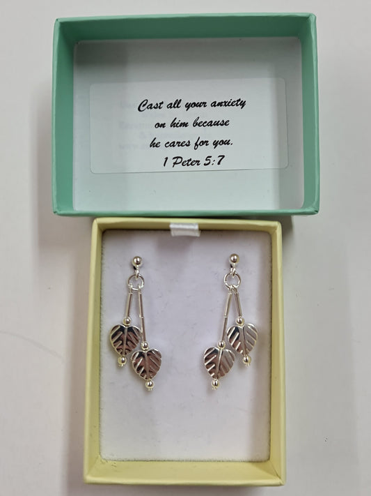 Cast your anxiety drop earrings - The Christian Gift Company